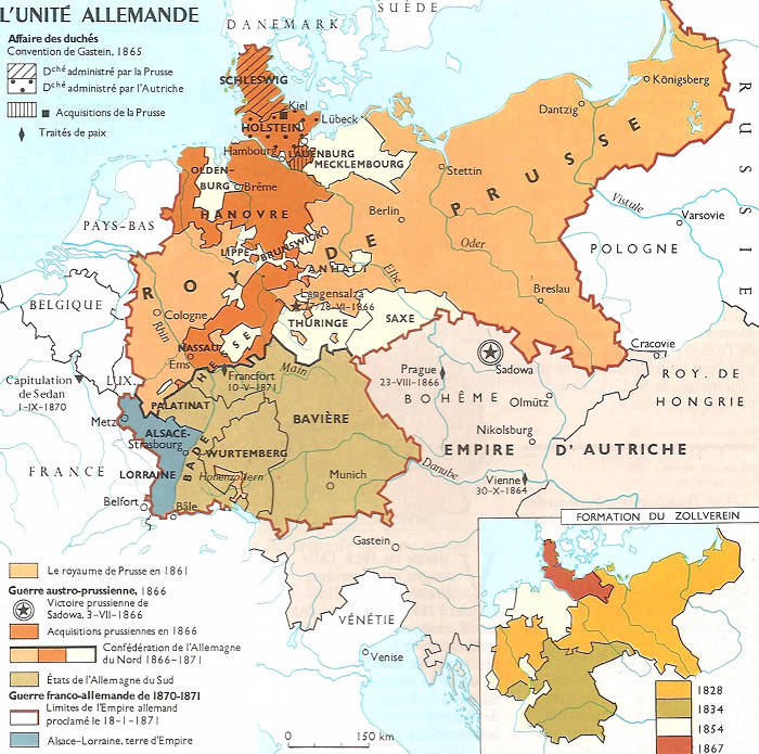 carte de l'unité allemande