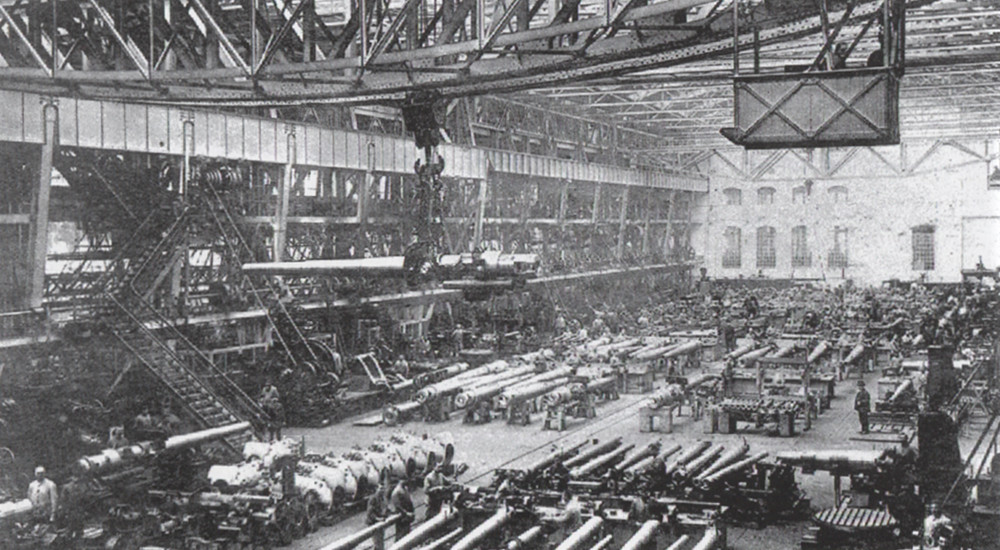 Atelier de montage de canons - usines Krupp à Essen