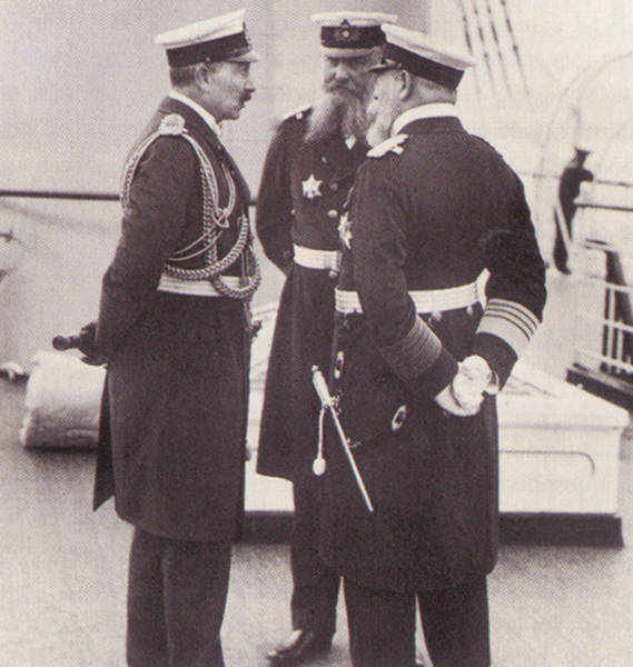 Guillaume II, von Tirpitz et von Holzendorf