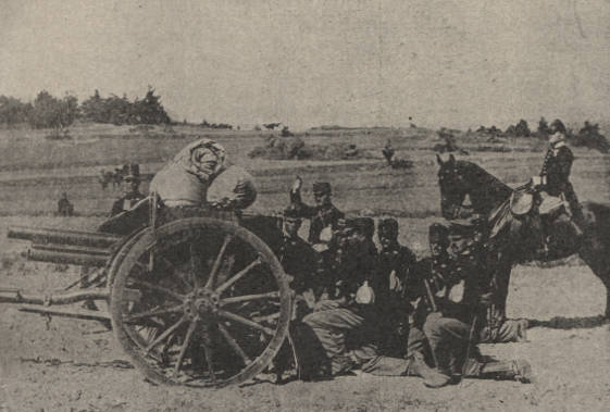 Artillerie autrichienne en manoeuvre