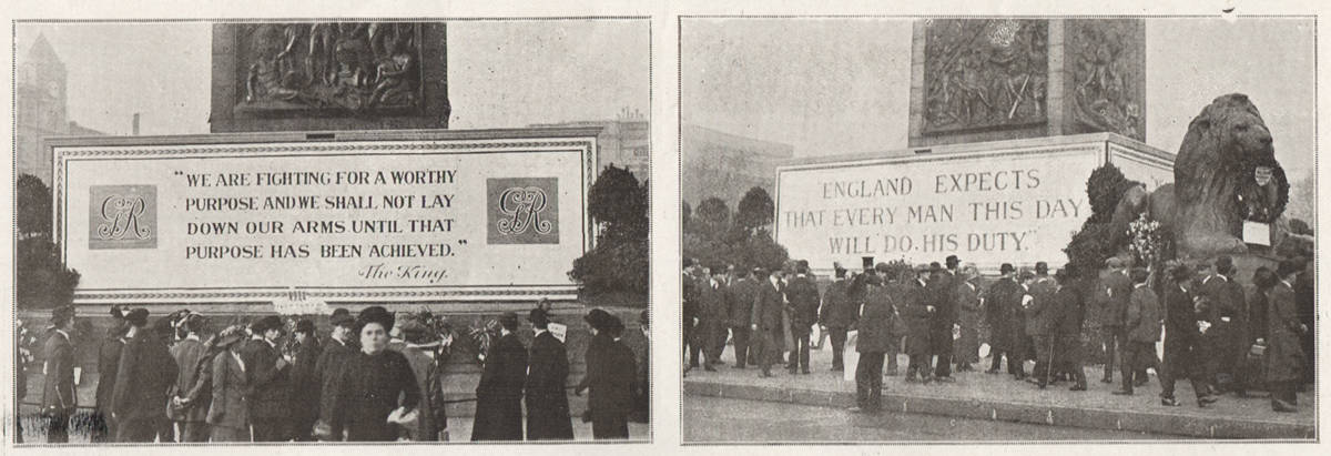 Monument Nelson - 109ème anniversaire de Trafalgar