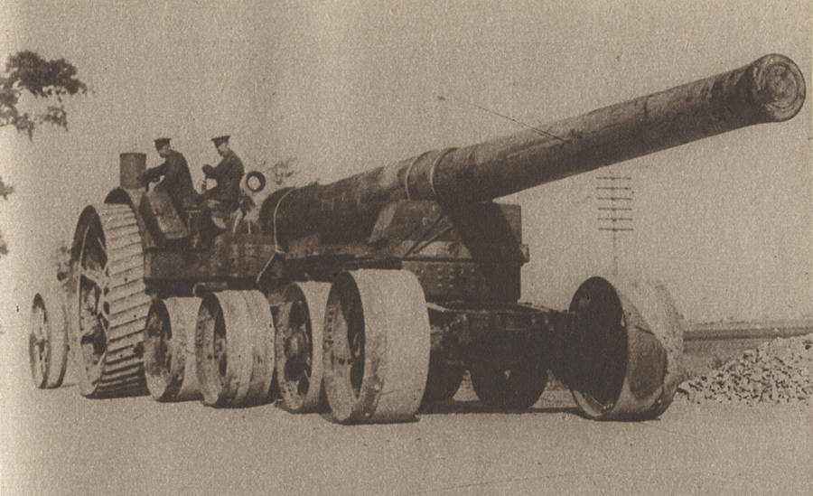 Pièce d'artillerie super lourde anglaise
