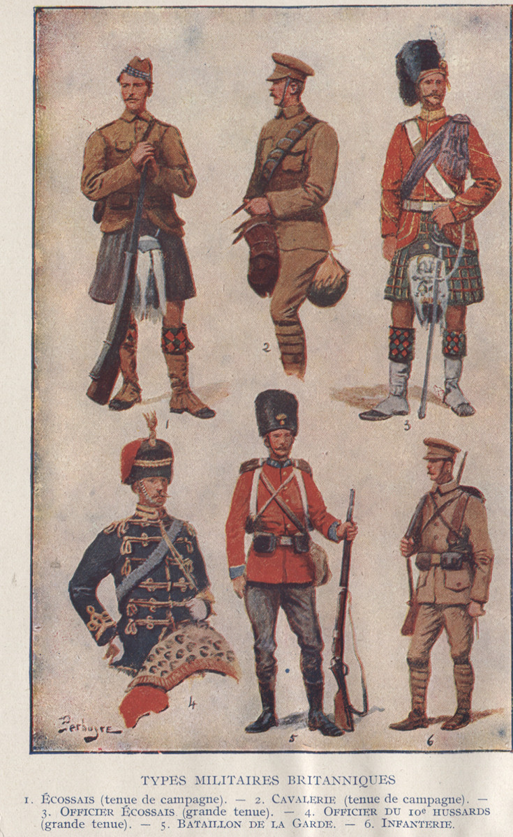 Uniformes britanniques en 1914