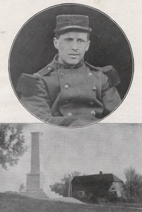 Caporal André peugeot et monument commémoratif