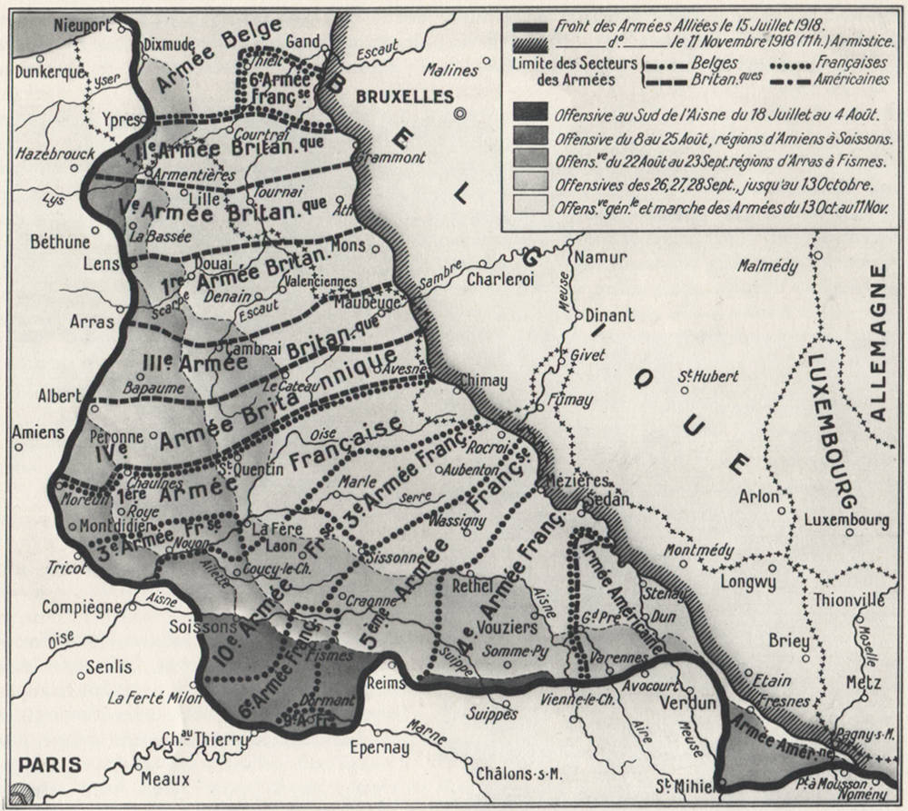 Carte de la bataille de France