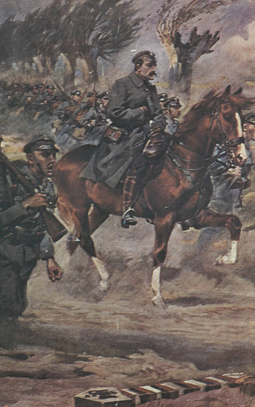 Jozef Pilsudski conduit sa légion en Pologne russe en 1914