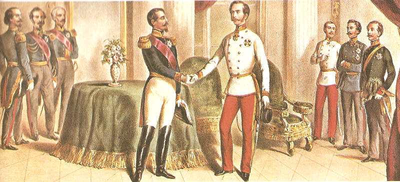 entrevue entre Napoléon III et François-Jospeh à Villafranca