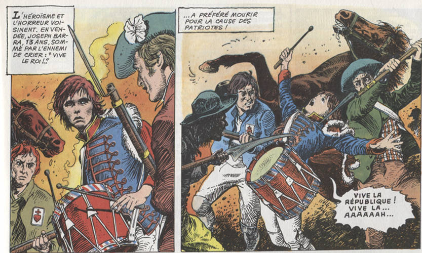Mort de Joseph Barra vu par l'histoire de France en bande dessinées